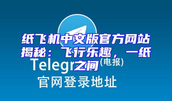 纸飞机中文版官方网站揭秘：飞行乐趣，一纸之间