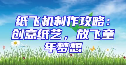 纸飞机制作攻略：创意纸艺，放飞童年梦想