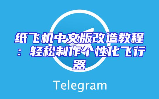 纸飞机中文版改造教程：轻松制作个性化飞行器