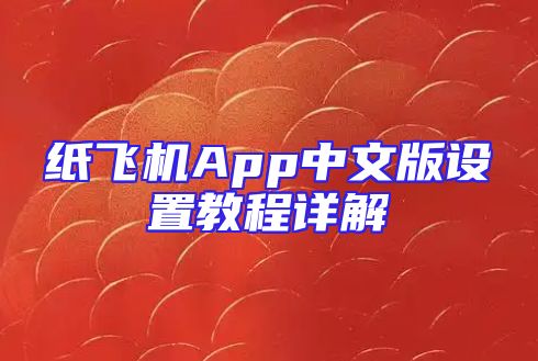 纸飞机App中文版设置教程详解