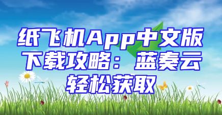 纸飞机App中文版下载攻略：蓝奏云轻松获取