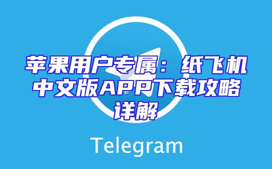 苹果用户专属：纸飞机中文版APP下载攻略详解