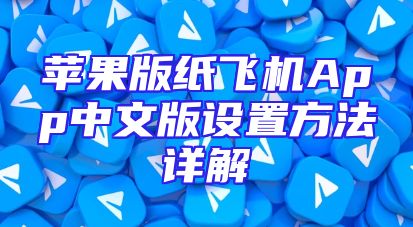 苹果版纸飞机App中文版设置方法详解