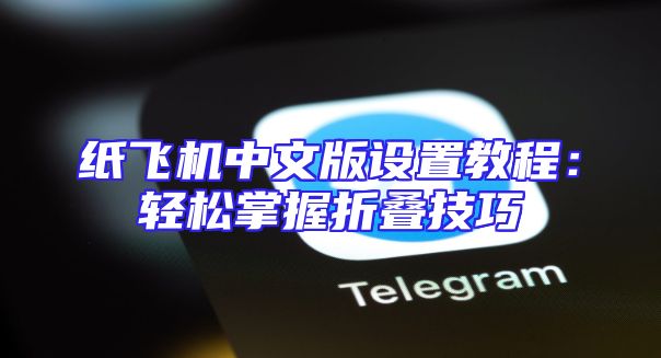 纸飞机中文版设置教程：轻松掌握折叠技巧